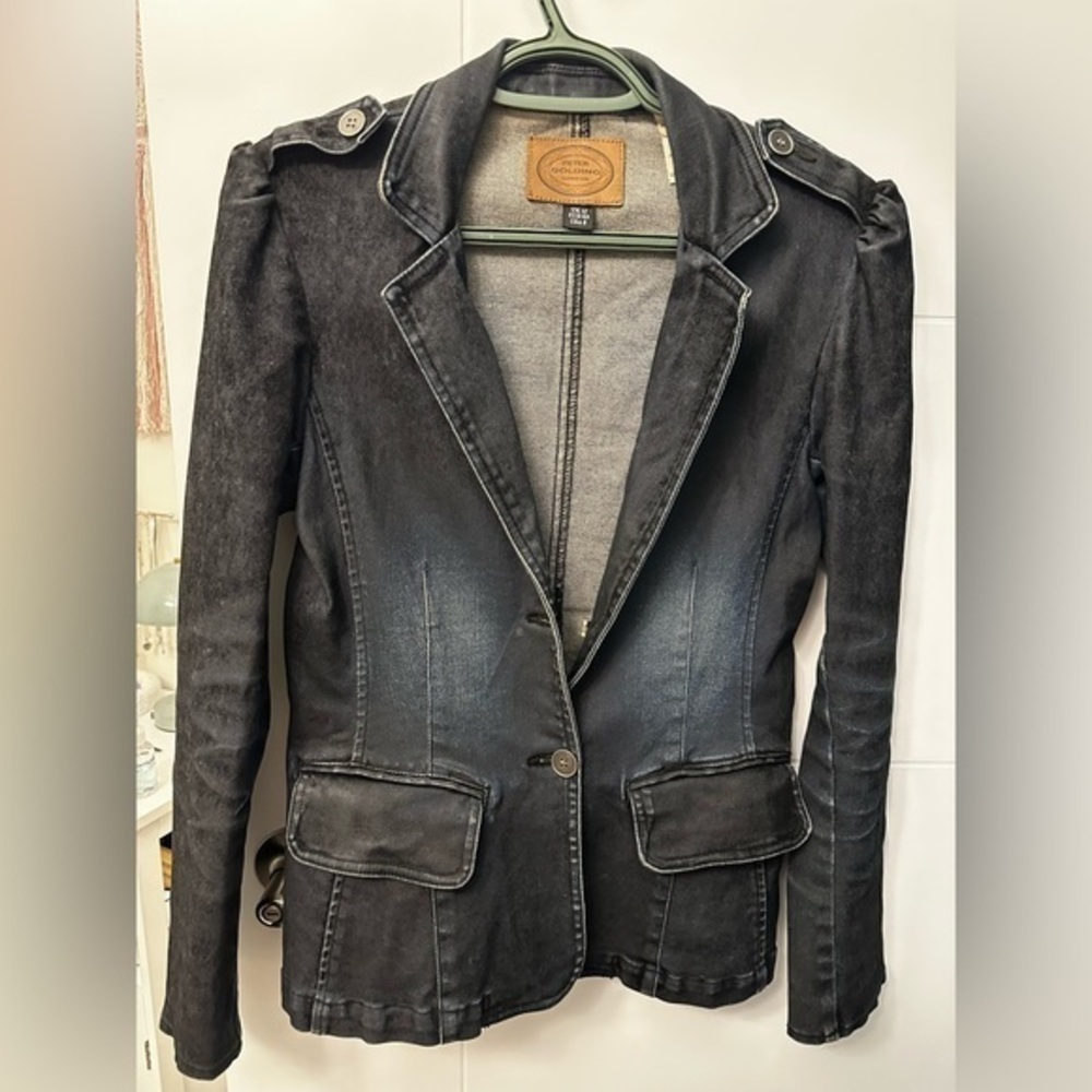 RARE VINTAGE Peter Golding London Denim Blazer Jacket